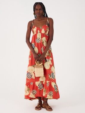 Shopbop Dress To Cropped Dress in Seashell Print- Large